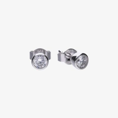Diamonfire Silver 0.25ct Round Cubic Zirconia Stud Earrings E6630