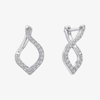 Diamonfire Sterling Silver Cubic Zirconia Twist Earrings E6708