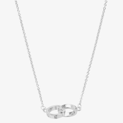 Olivia Burton Silver Interlink Necklace OBJ16ENN54