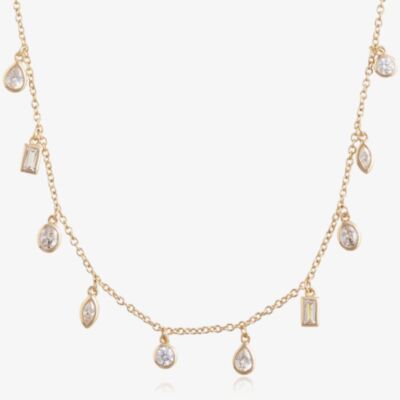 Olivia Burton Classic Crystal Gold-Tone Charm Necklace OBJCON100