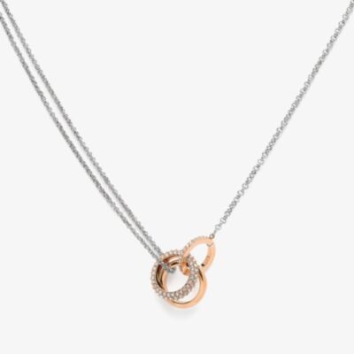 Olivia Burton Classic Entwine Stainless-Steel and Rose Gold Tone Necklace 24100003