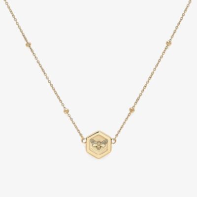 Olivia Burton Signature Minima Bee Gold Plated Necklace 24100096