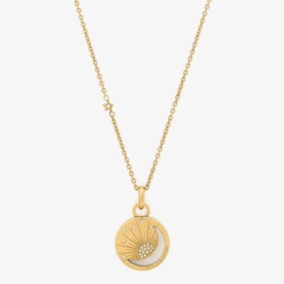 Olivia Burton Celestial Sun Gold Plated Crystal Necklace 24100157