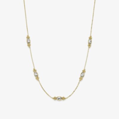 Olivia Burton Classic Dainty Gold Plated Crystal Necklace 24100277
