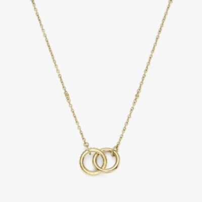 Olivia Burton Classic old Plate Infinite Interlocking Hoop Necklace 24100312