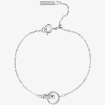 Olivia Burton The Classics Silver Tone Chain Bracelet OBJENB14B