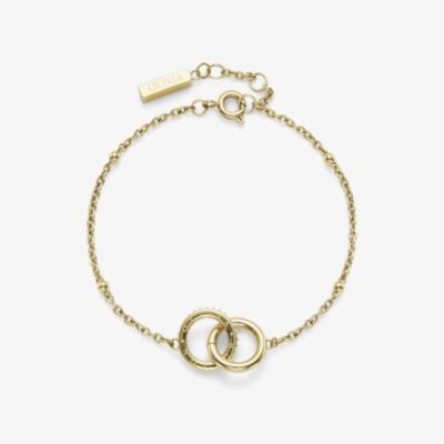 Olivia Burton Classic Gold Plated Infinite Interlocking Hoop Bracelet 24100315