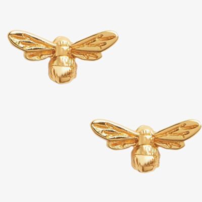 Olivia Burton Lucky Bee Gold Tone Stud Earrings OBJAME23N