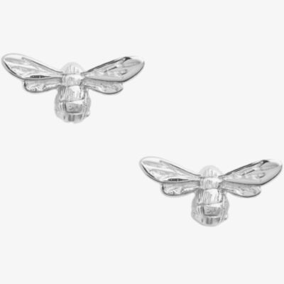 Olivia Burton Lucky Bee Silver Stud Earrings OBJAME22N