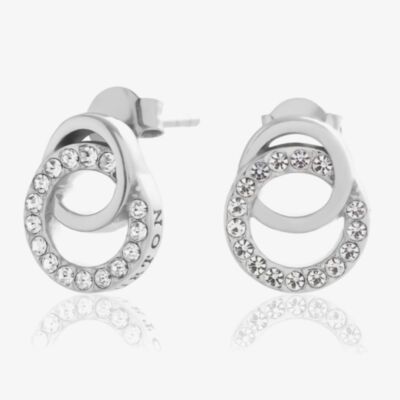 Olivia Burton Classic Interlink Silver Drop Stud Earrings OBJCOE220