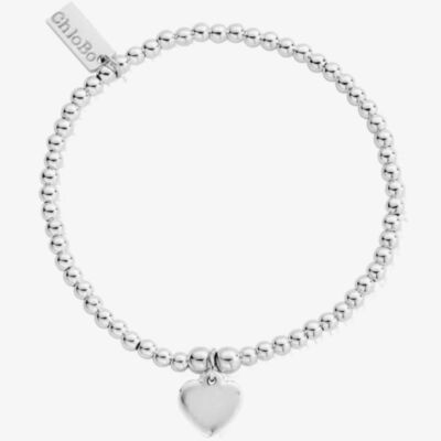 ChloBo Iconic Mini Plain Heart Charm Bracelet SBCC024