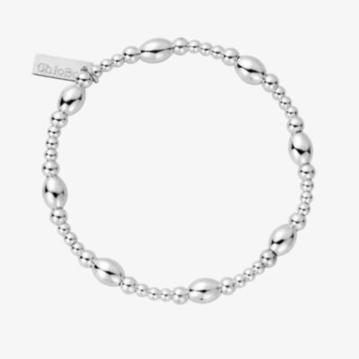ChloBo Ladies Silver Cute Oval Bracelet SBCOR