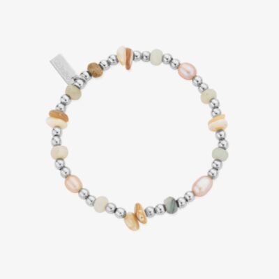 ChloBo Treasures Of Bali Radiant Luck Sterling Silver Multi Stone Beaded Bracelet SBCCAPS