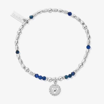 ChloBo Chakra Sterling Silver Kyanite Throat Bead Bracelet SBKY682