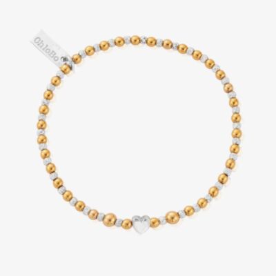 ChloBo Mixed Metal Inset Heart Bracelet GMBHEART