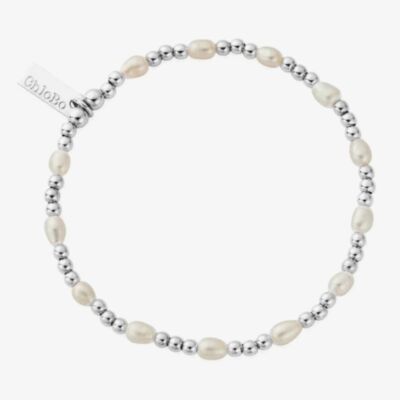 ChloBo Silver Cute Charm Pearl Bracelet SBRPCC