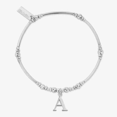 ChloBo Iconic Silver Initial A Bracelet SBMNFR4042A