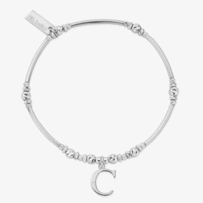 ChloBo Iconic Silver Initial C Bracelet SBMNFR4042C