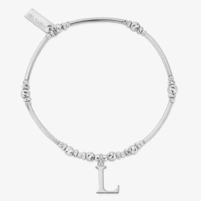 ChloBo Iconic Silver Initial L Bracelet SBMNFR4042L