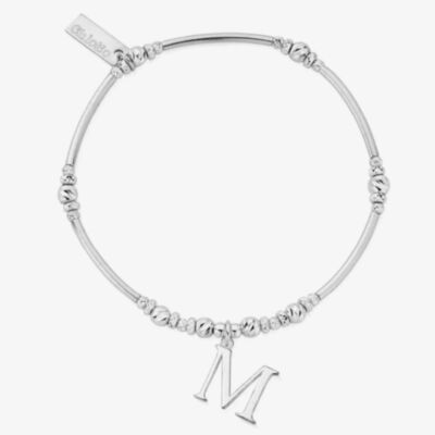ChloBo Iconic Silver Initial M Bracelet SBMNFR4042M