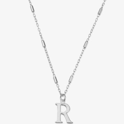 ChloBo Iconic Silver Initial R Necklace SNCC4040R