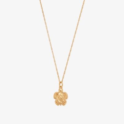 ChloBo Treasures Of Bali Sheltered Glow 18ct Yellow Gold Plated Turtle Pendant Necklace GNTRC3505