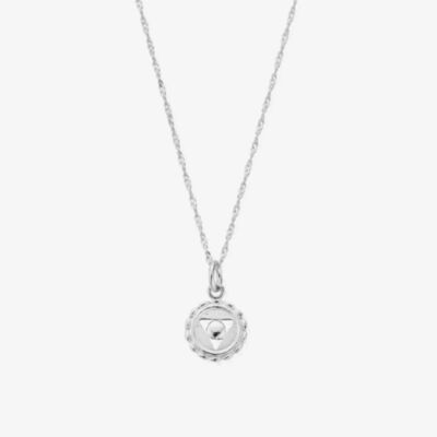 ChloBo Chakra Sterling Silver Tiny Twisted Rope Chain Throat Pendant Necklace SNTRC682