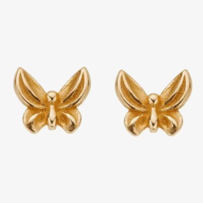 ChloBo Gold Plated New Beginnings Butterfly Stud Earrings GEST3389