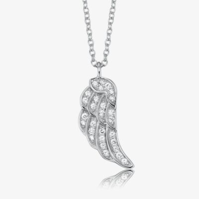 Angel Whisperer Silver Wing Necklace ERN-LILWING-ZI