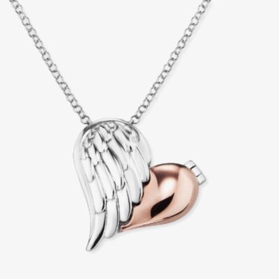 Angel Whisperer Two Tone With Love Locket Necklace ERN-WITHLOVE-02-BI
