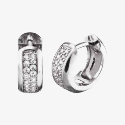 Angel Whisperer Cubic Zirconia Anna Hoop Earrings ERE-ANNA-ZI-CR