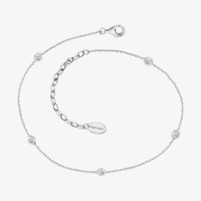 Angel Whisperer Silver Moon Cubic Zirconia Stone Anklet ERF-LILMOON-ZI