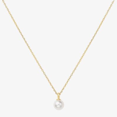 Ania Haie Miss Dainty 14ct Gold Plated Shell Pearl Pendant Necklace N065-01G