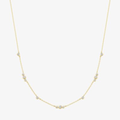 Ania Haie Miss Dainty 14ct Gold Plated Multi Cubic Zirconia Station Necklace N065-04G
