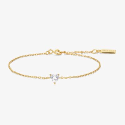 Ania Haie Starlit Drops Gold Plated Sparkle Heart Bracelet B074-01G