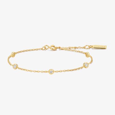 Ania Haie Starlit Drops Gold Plated Cubic Zirconia Bracelet B074-02G