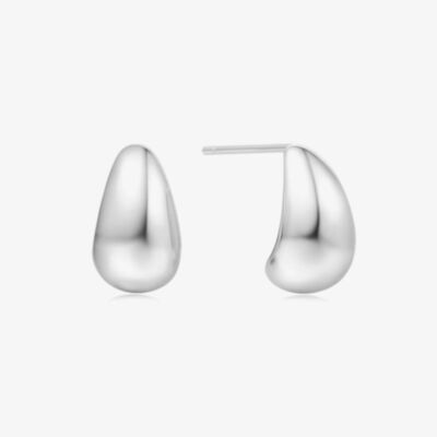 Ania Haie Vogue Maven Sterling Silver Small Dome Hoop Earrings E062-05H