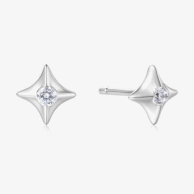Ania Haie Sunny Sparkler Sterling Silver Cubic Zirconia Star Stud Earrings E064-02H