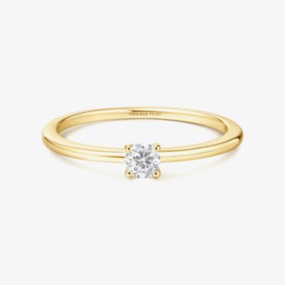 Ania Haie Sunny Sparkler 14ct Gold Plated Cubic Zirconia Stacking Ring R064-01G