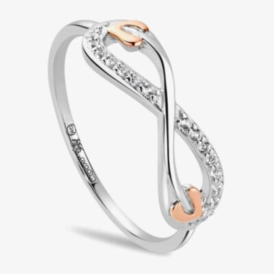 Clogau Silver & 9ct Rose Gold Tree Of Life Infinity Ring 3STOL0736