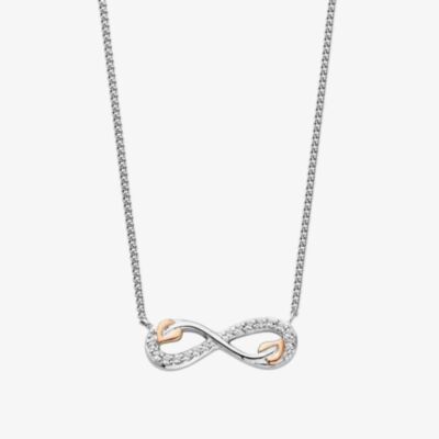 Clogau Silver & 9ct Rose Gold Tree Of Life Infinity Necklace 3STOL0735