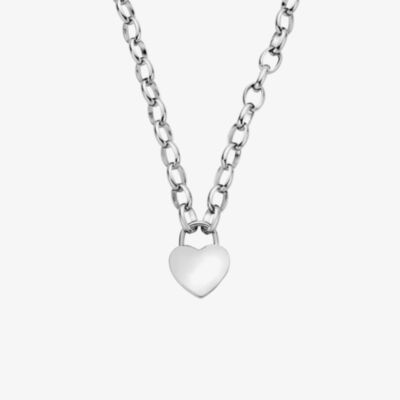 Clogau Sterling Silver & Rose Gold Heart Padlock Necklace 3SCAR951