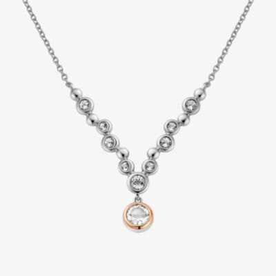 Clogau Two Colour Celebration Topaz Drop Necklace 3SCEL970