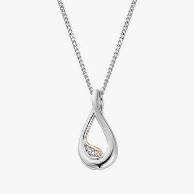 Clogau Two Colour Past Present Future Twist Topaz Pendant Necklace 3SPPF963