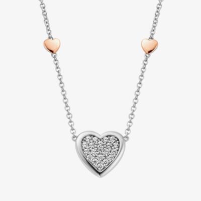 Clogau Two Colour Forever Yours Heart Necklace 3SFYO1008