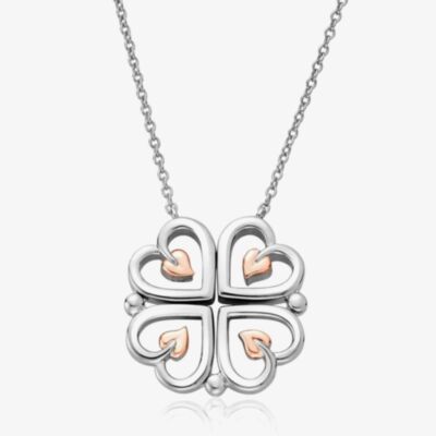 Clogau Tree of Life Sterling Silver Heart Necklace 3STOL0623