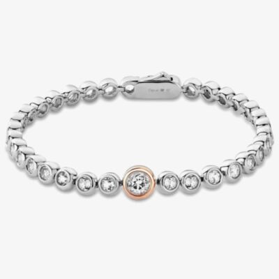 Clogau Celebration Silver White Topaz Tennis Bracelet 3SCLC0798