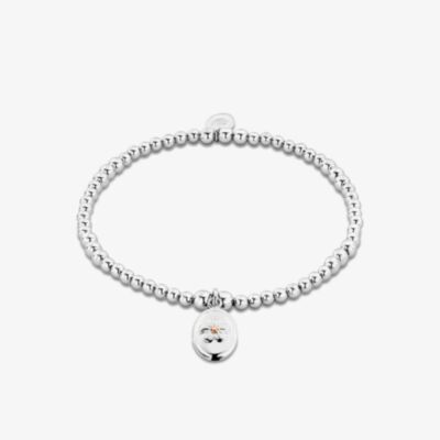 Clogau Forget Me Not Silver Beaded Flower Affinity Bracelet 3SAFF0622