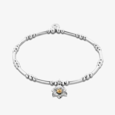 Clogau Silver 9ct Rose Gold Daffodil Affinity Bead Bracelet 3SBBR14S