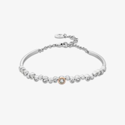 Clogau Sterling Silver Celebration White Topaz Bracelet 3SCEL899
